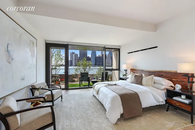 New York City Real Estate | View 130 Furman Street, S105 | Master Bedroom | View 7