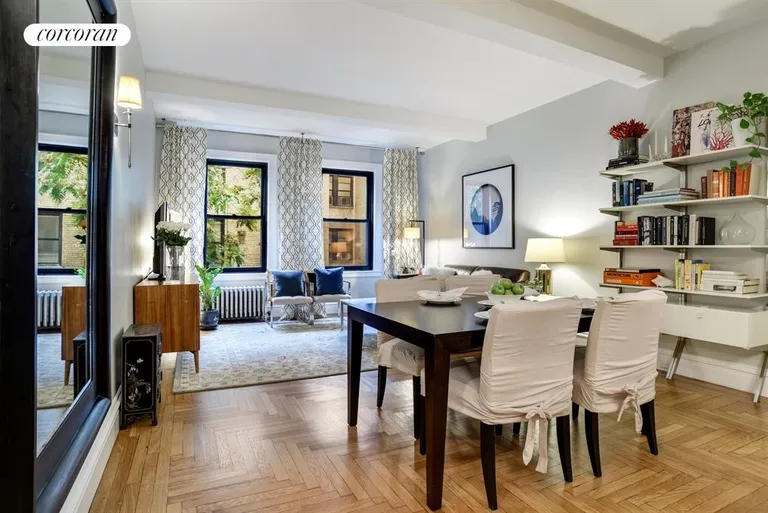 New York City Real Estate | View 135 Eastern Parkway, 3D | Living Room / Dining Room | View 12