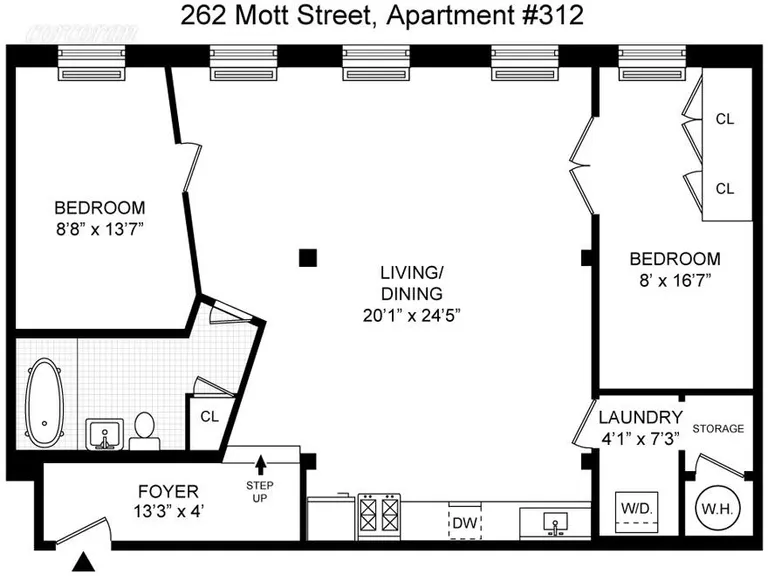 262 Mott Street, 312 | floorplan | View 11