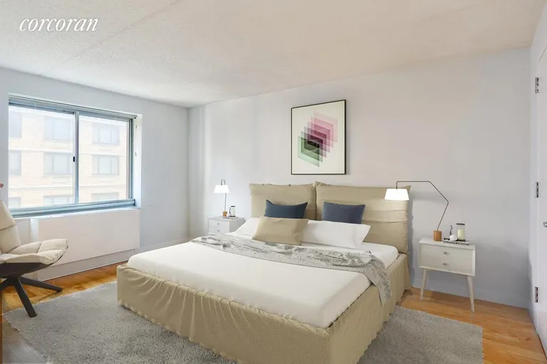 New York City Real Estate | View 555 West 23rd Street, APT. S11C | Bedroom (virtuallt staged) | View 3