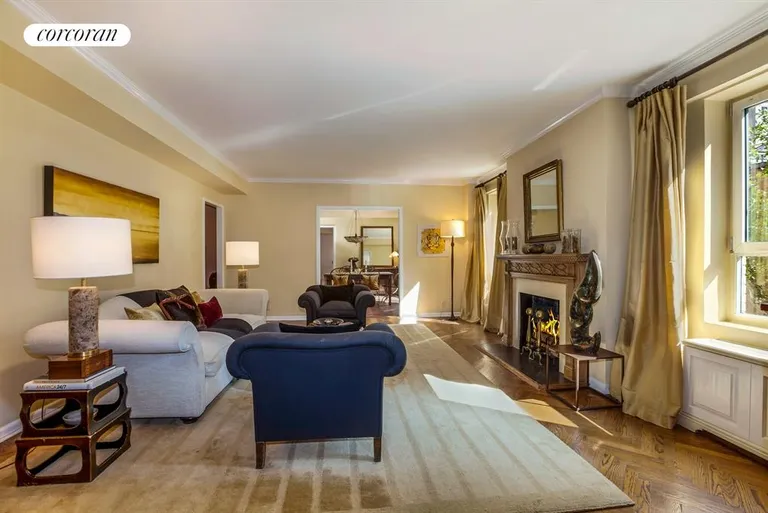New York City Real Estate | View 15 East 91st Street, 3B | Living Room towards Dining Room | View 4