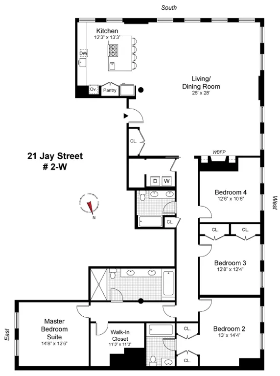 21 Jay Street, 2W | floorplan | View 13