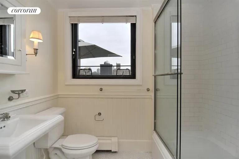 New York City Real Estate | View 203 West 90th Street, PHH | Windowed bathroom with Kohler and Waterworks | View 9