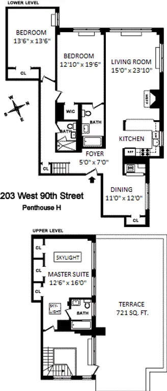 203 West 90th Street, PHH | floorplan | View 20