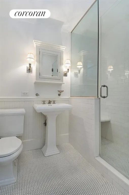 New York City Real Estate | View 203 West 90th Street, PHH | Oversized shower has custom glass enclosure | View 17
