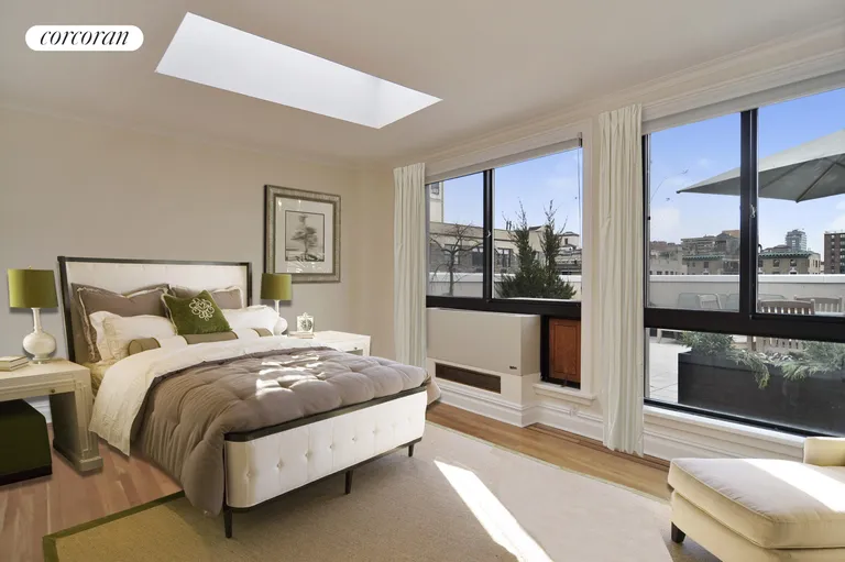 New York City Real Estate | View 203 West 90th Street, PHH | Sunny expansive master suite has two skylights | View 7