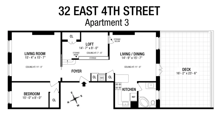 32 East 4th Street, 3 | floorplan | View 13