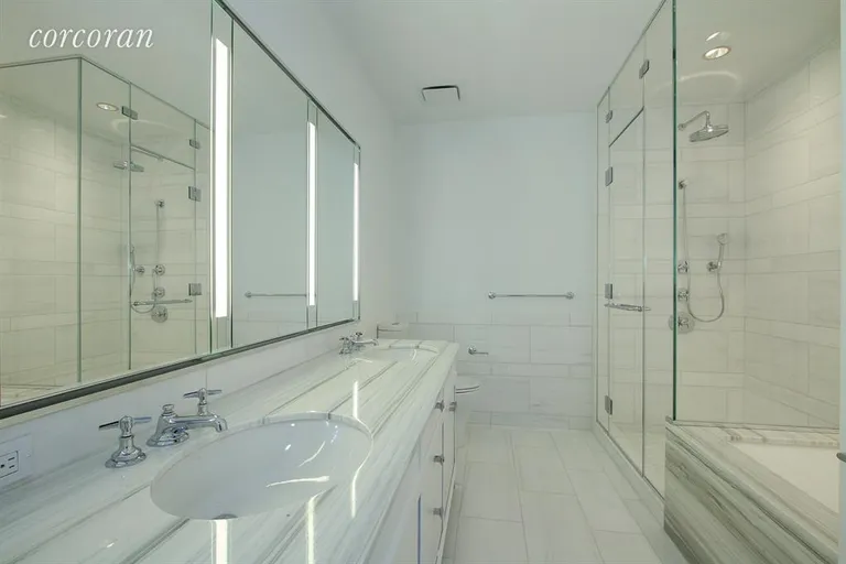 New York City Real Estate | View 30 Park Place, 42C | Master Bathroom | View 6