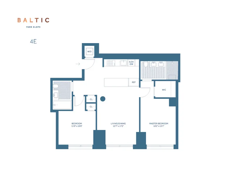 613 Baltic Street, 4E | floorplan | View 3