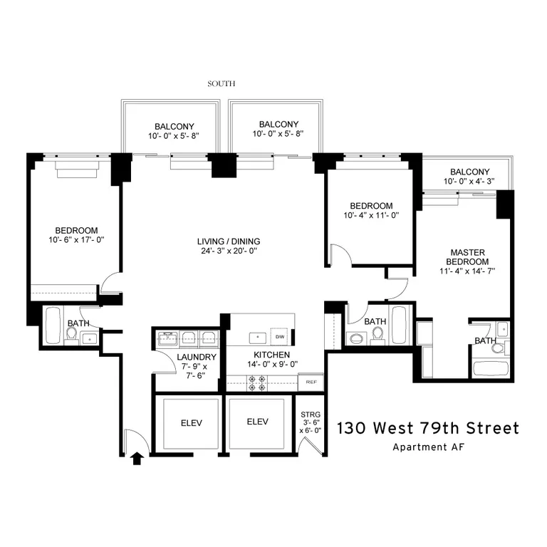 130 West 79th Street, 3-AF | floorplan | View 5