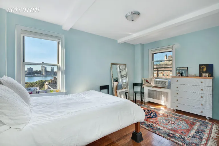 New York City Real Estate | View 304 West 75th Street, 9H | Large Bedroom with gorgeous views of the Hudson | View 4
