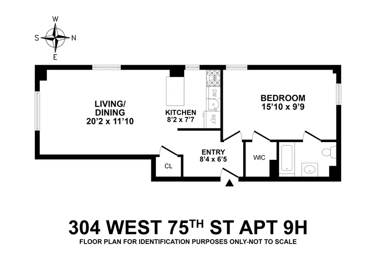 304 West 75th Street, 9H | floorplan | View 5