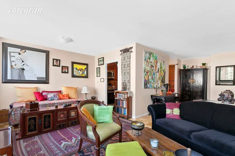 New York City Real Estate | View 1725 York Avenue, 15G | Spacious Living Room | View 5