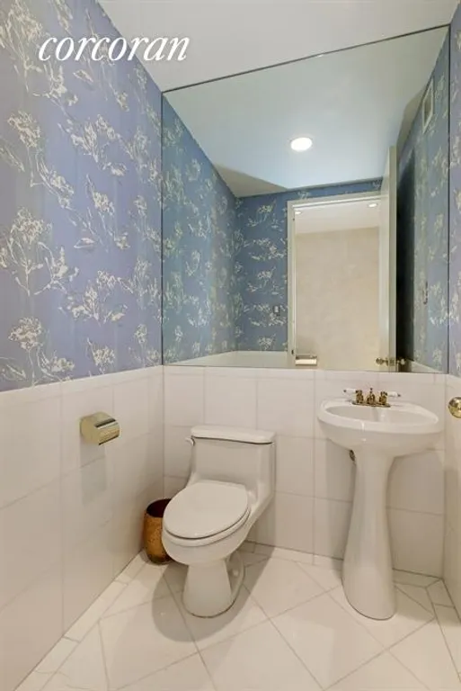 New York City Real Estate | View 1 Central Park West, 42B | Beautiful Powder Room | View 7