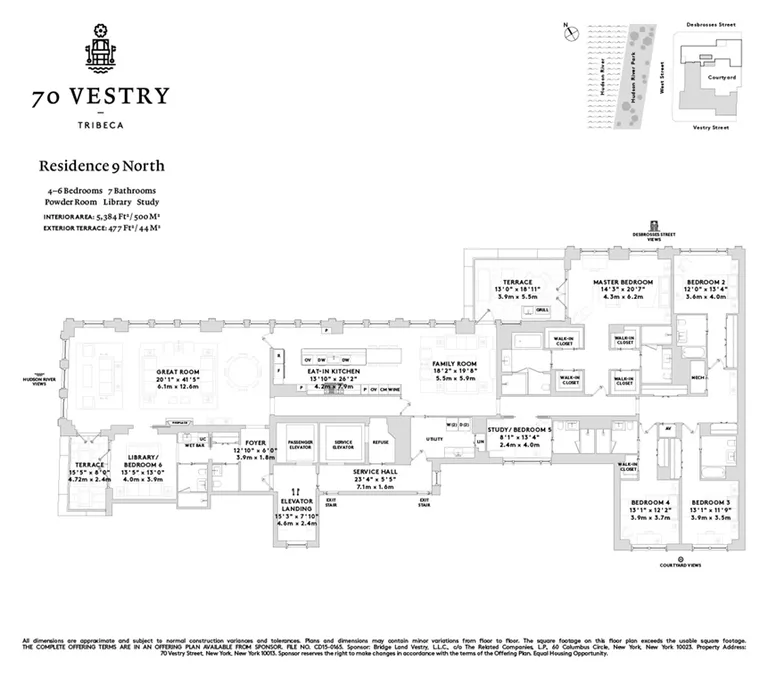 70 Vestry Street, 9N | floorplan | View 6