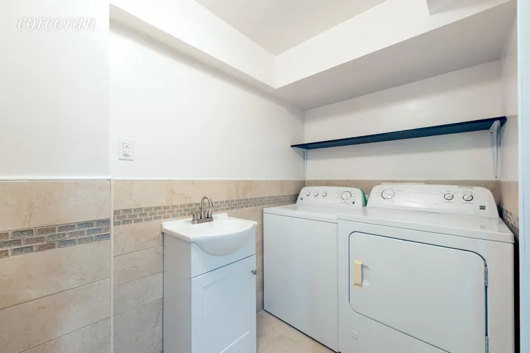 New York City Real Estate | View 411 1st Street, Garden | Downstairs Bath and Laundry | View 8