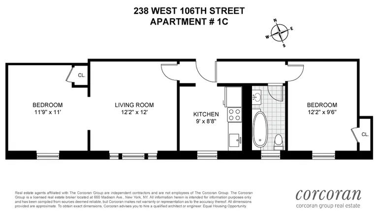 238 West 106th Street, 1C | floorplan | View 5
