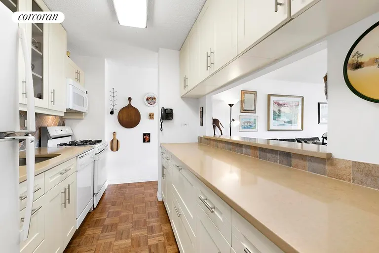 New York City Real Estate | View 531 Main Street, 328 | Renovated Galley Kitchen | View 4
