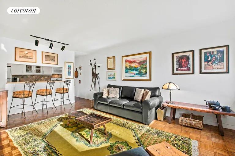 New York City Real Estate | View 531 Main Street, 328 | Living Room / Kit pass-thru | View 3