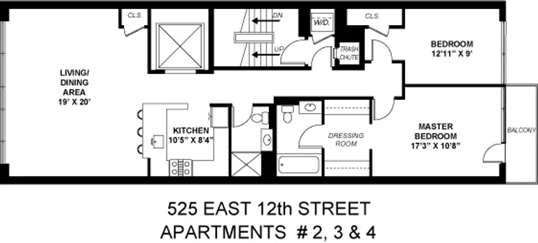525 East 12th Street, 4 | floorplan | View 17