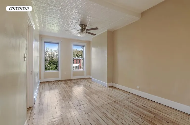 New York City Real Estate | View 977 Saint Johns Place, 2 | Huge Bedroom with Original Tin Ceilings | View 4