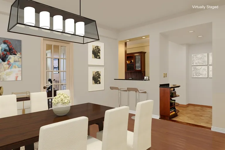 New York City Real Estate | View 221 West 82nd Street, 6AB | Dining Room and open kitchen | View 3
