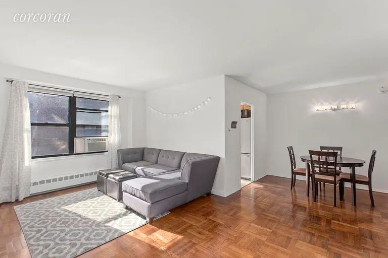 New York City Real Estate | View 165 Clinton Avenue, 2I | Living Room & Dining Alcove | View 2