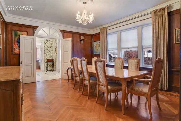 New York City Real Estate | View 63 Maple Street | Rich Wood interior Formal Dining Room | View 5