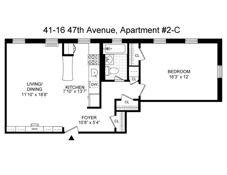 41-16 47th Avenue, 2C | floorplan | View 9