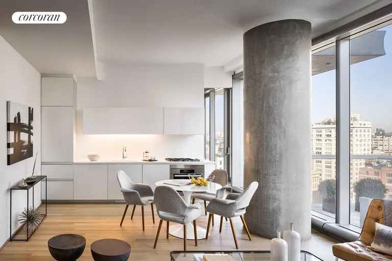 New York City Real Estate | View 56 Leonard Street, 15A EAST | Custom kitchen by Herzog & de Meuron | View 2