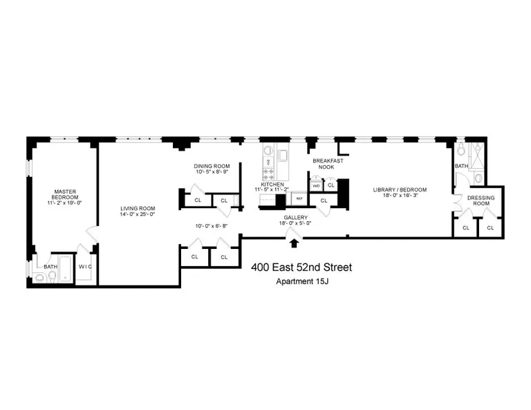 400 East 52Nd Street, 15J | floorplan | View 9
