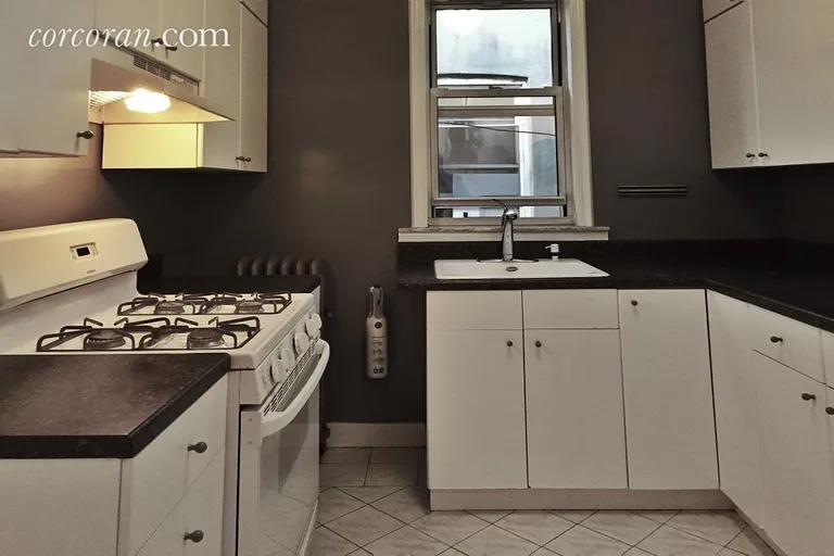 New York City Real Estate | View 594 East 2nd Street, 2-R | Windowed Eat-In Kitchen | View 5