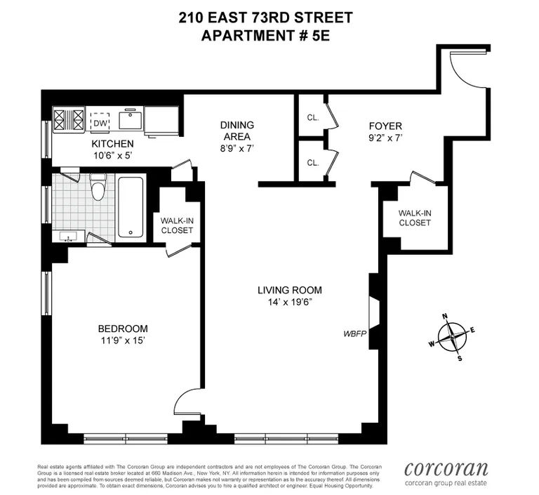 210 East 73rd Street, 5E | floorplan | View 7