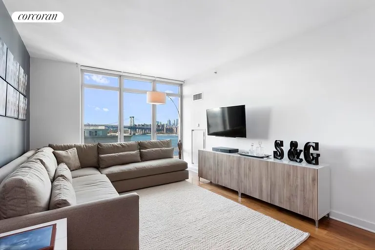 New York City Real Estate | View 2 Northside Piers, 10B | 1.5 Beds, 1 Bath | View 1