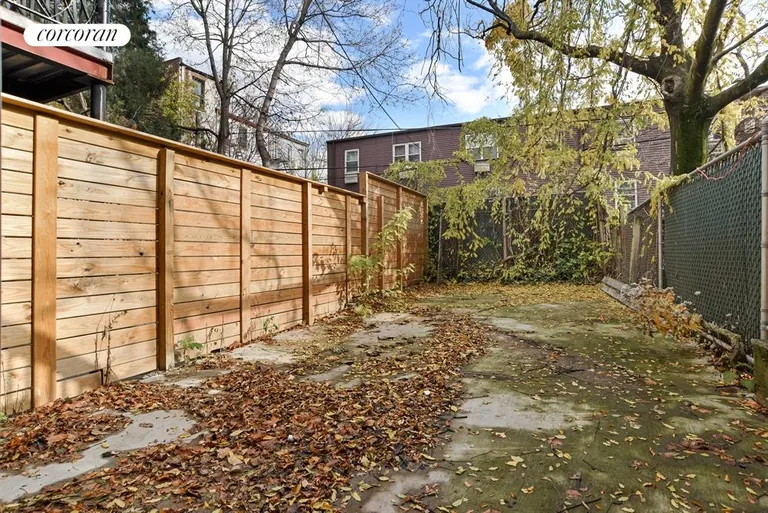 New York City Real Estate | View 38 Woodbine Street | Private, fenced backyard. 100 foot lot! | View 11