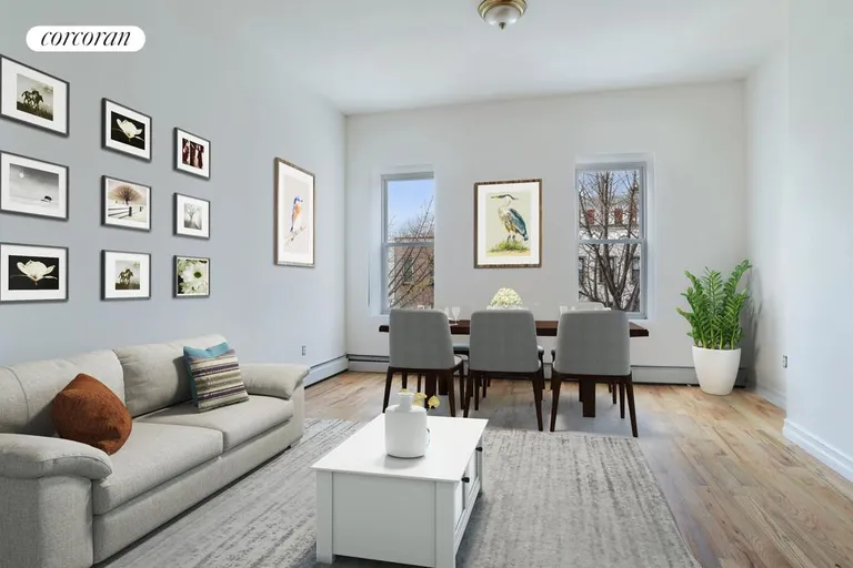 New York City Real Estate | View 38 Woodbine Street | Rental living room/dining room | View 2