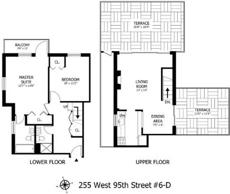 255 West 95th Street, 6D | floorplan | View 9