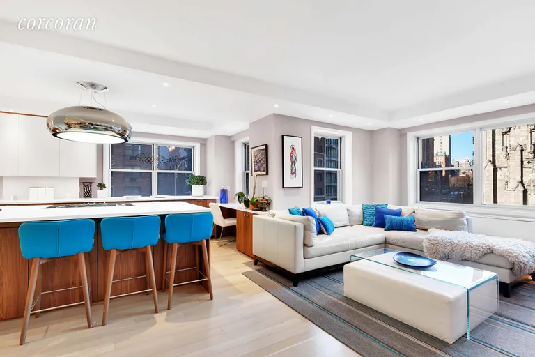 New York City Real Estate | View 70 East 10th Street, 3R | Corner Living Room with Fantastic Light | View 3