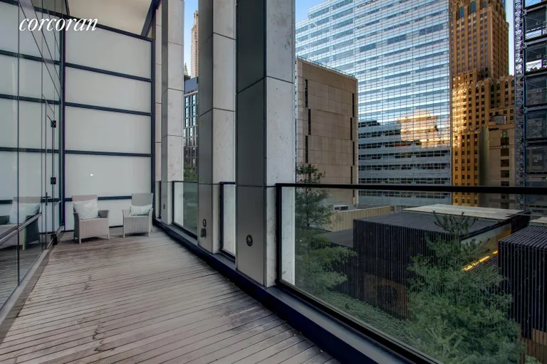 New York City Real Estate | View 101 Warren Street, 7J | Double Height Spectacular Loggia | View 3