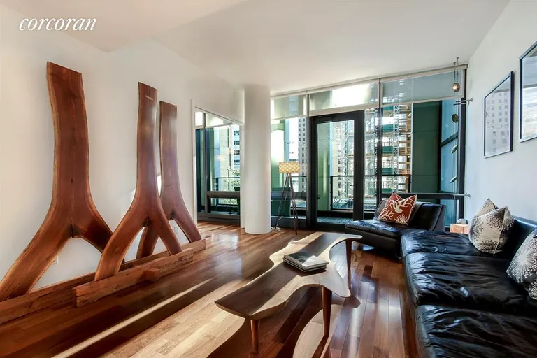 New York City Real Estate | View 101 Warren Street, 7J | Spacioius Living Room | View 8