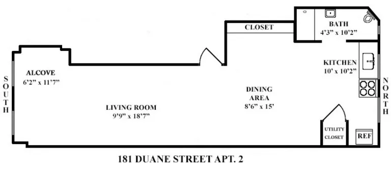 181 Duane Street, 2 | floorplan | View 5