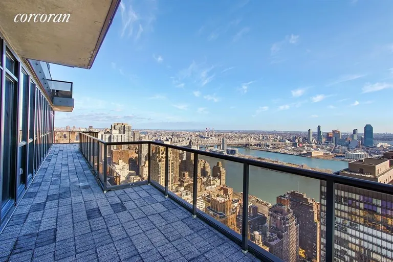 New York City Real Estate | View 100 United Nations Plaza, 48A-PH | This part of the terrace is almost 62 feet long. | View 9