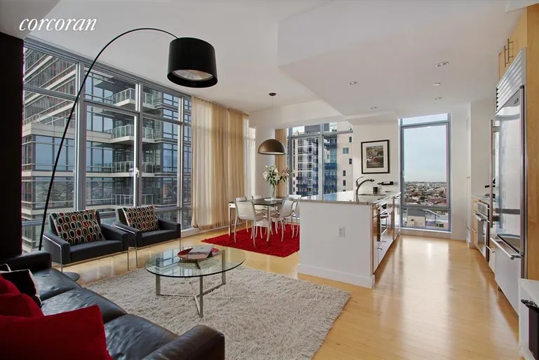 New York City Real Estate | View 1 NORTHSIDE PIERS, 26B | Living Room | View 3
