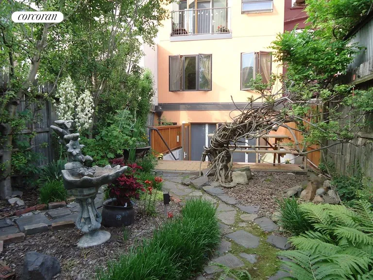 New York City Real Estate | View 212 18th Street | Garden and Koi Pond | View 18
