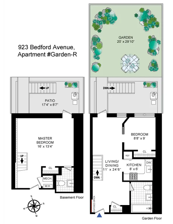 923 Bedford Avenue, 1R | floorplan | View 1