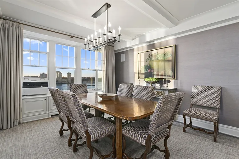 New York City Real Estate | View 33 Riverside Drive, 13AB | Formal dining room with postcard views | View 5