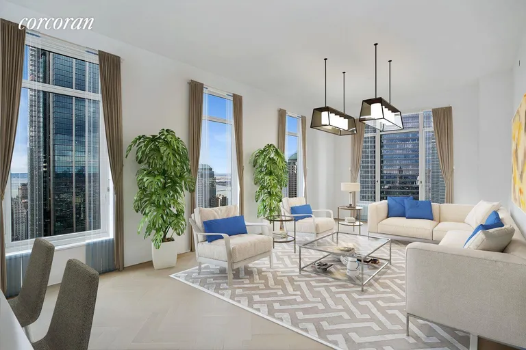 New York City Real Estate | View 30 Park Place, 54D | Virtually Staged | View 2