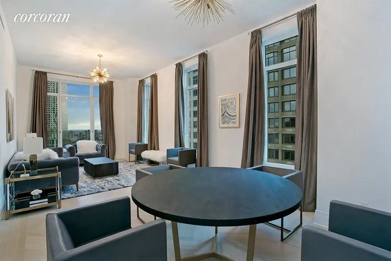New York City Real Estate | View 30 Park Place, 54C | Living Room / Dining Room | View 2