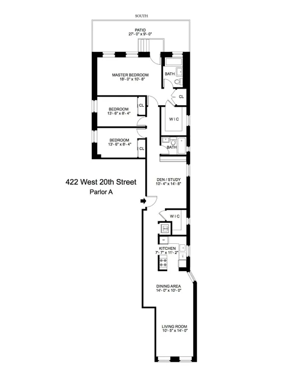 422 West 20th Street, PARLOR A | floorplan | View 31