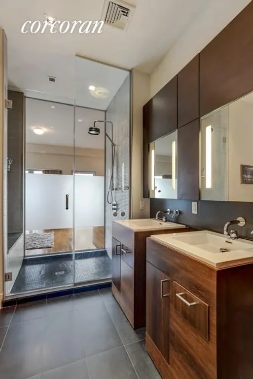 New York City Real Estate | View 122 Newton Street, 4 | Master Bathroom with Shower Room | View 4